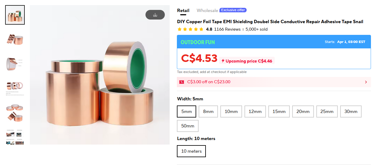 AliExpress Copper Tape