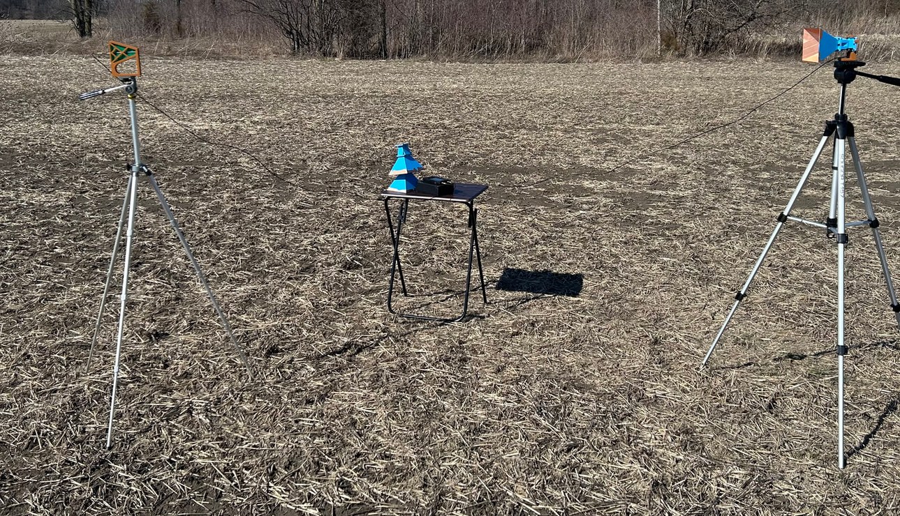 Another angle of outside test setup
