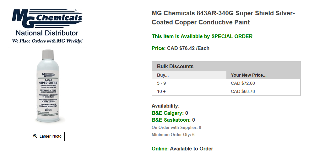 Expensive conductive spray